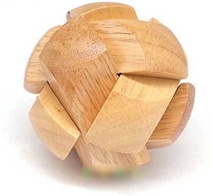 HuntGold Challenging Splicing Toys Wooden Building Blocks Toys Football Lock Toys