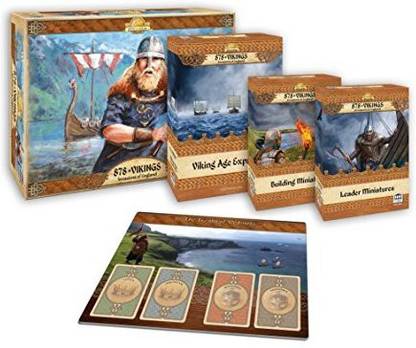 Academy Games 878 Vikings Expanded Bundle With Leader And Building Miniatures