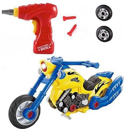 Genrc Take Apart Toys Motorcycle Kit Set Build Your Own Model Motorcycle Kit Construction Set (2 Models) 20 Take-A-Part Pieces With En