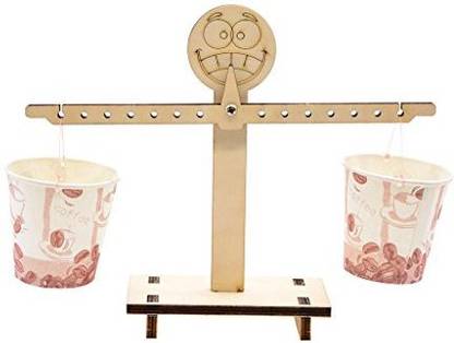 Genrc Homyl Building Model Kits Toy Balance Beam Weighing Scale Kids Experiment Educational Learning Game