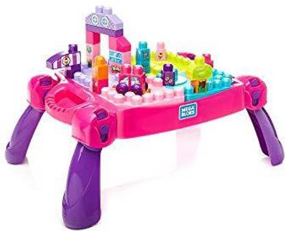 Mega Bloks Build N Learn Table, Pink