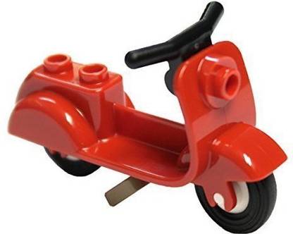 LEGO Parts And Pieces: Red Moped Scooter