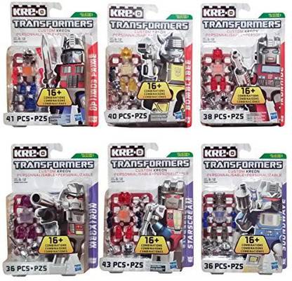TRANSFORMERS Kre-O Custom Kreons Collection 1 Bundle 6 Pack Includes: Optimus Prime, Bumblebee, Iron Hide, Megatron, Starscream & Soundwave (
