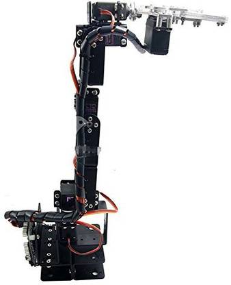 diymore Black Rot3U 6Dof Aluminium Robot Arm Mechanical Robotic Clamp Claw Kits For Arduino