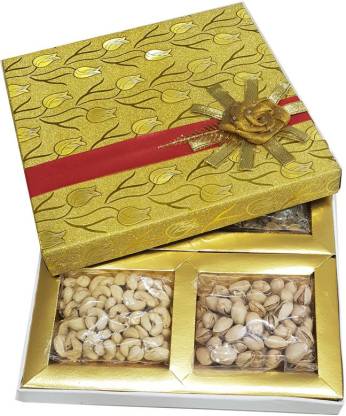 IVORY Gift pack of 4 Dry fruits (Almond, Pista, Raisins and Cashew) Pistachios, Cashews, Almonds, Raisins