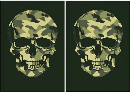 Combo Posters Set Of 2 Quotes/Signs/Symbols Combo Posters Camouflage skull design Rolled Posters No Frames Included, Office And Home Decor (12 X 18 Inches) are the combinations of 2 posters which will make your wall look awesome. They are of same size i.e. 12*18 inches. Please note that wall frames are not included with these posters. Paper Print