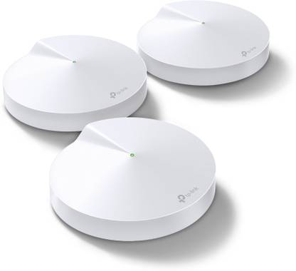TP-Link Deco M9 Plus Mesh Router 2.4 GHz, 5 GHz 2200 Mbps Wifi Speed Tri Band Internal Antenna Ethernet (Cable Broadband)