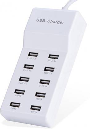 Smacc 10 Port USB Fast Charging Charger Power Adapter Station MAX Output 5V 10A EU Plug White Adapter USB Charger