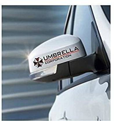 Mcitymall 2x 15cm*3cm Zombie Outbreak Resident Evil Umbrella Corporation Cool Car Stickers Decal