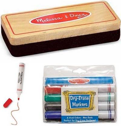 MELISSA & DOUG Eraser and Dry Erase Marker Bundle