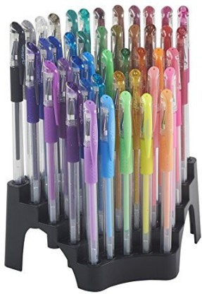 44-Count ECR4Kids GelWriter Gel Pens Set Premium Multicolor in Stadium Stand 