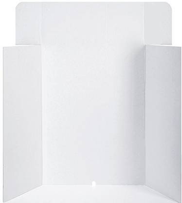 Projex Boards Poster Pro, Trifold Display Board with Header (White, 36 x 48 inch)