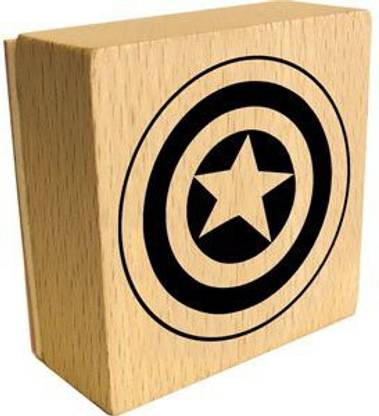 Rubber Stamp Marvel Comics Retro Captain America Shield