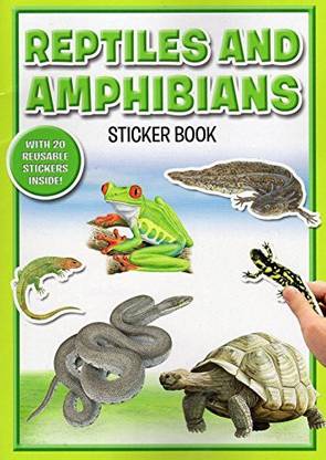 Paper Craft Reptiles and Amdhibians - Sticker Book with 20 Stickers