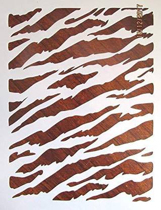 Genrc OutletBestSelling Reusable Sturdy Zebra Stripes Camo Stencil/Template Reusable 10 mil Stencil