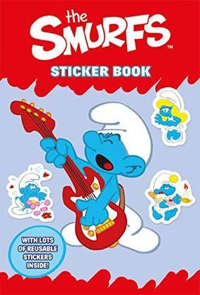 The Smurfs Childrens Reusable Sticker Colouring Book
