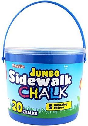 KANGAROO Jumbo Sidewalk Chalk, 20 Chalks