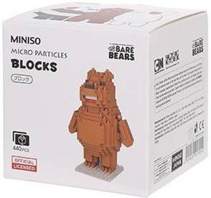MINISO We Bare Bears Building Blocks - Micro Particles - Somos Osos - Escandalosos - Grizzly Bear