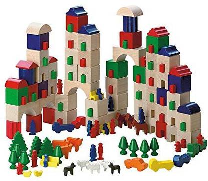 HABA Little Amsterdam 166 Piece Wooden Building Block Set (Made In Germany)
