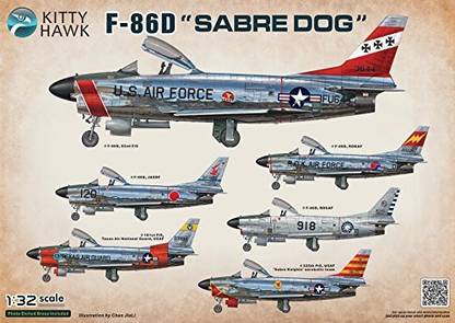 Kitty Hawk Kh32007 1:32 F-86D Sabre Dog [Model Building Kit]