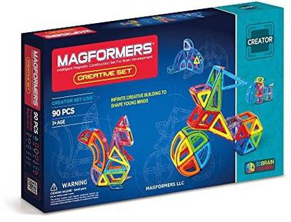 Magformers Creative Set (90 Piece) Magnetic Building Blocks, Educational Magnetic Tiles Kit , Magnetic Constructi