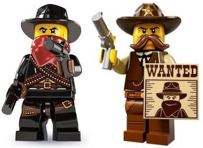 LEGO Bandit (Series 6) & Sheriff (Series 13)
