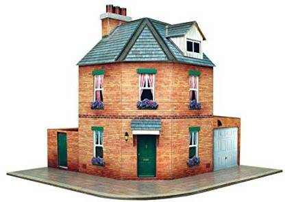 The CityBuilder O Gauge 7Mm 1:48 Scale Model Railroad Building Corner Row House Kit Citybuilder