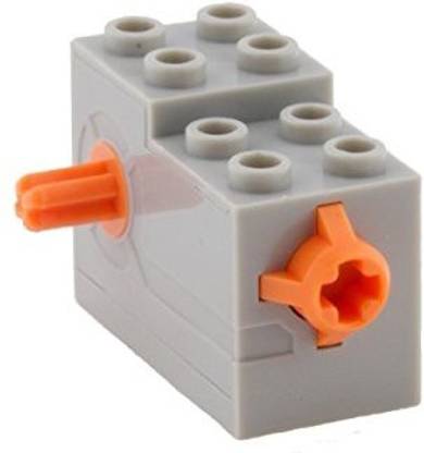 Genrc Lego Parts: Wind-Up Motor 2 X 4 X 2 1/3 With Orange Release Button (Lbgray)