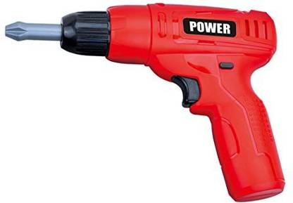 Powertrc Kids Power Tools Mini Toy Drill Set With 3 Interchangeable Drill Bits Sound And Motion