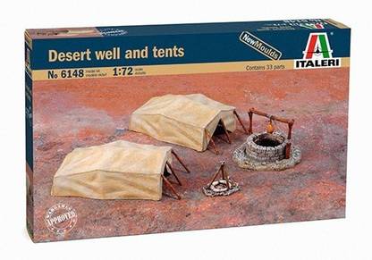 Italeri Desert Well And Tents 1:72 Scale Military Model Kit