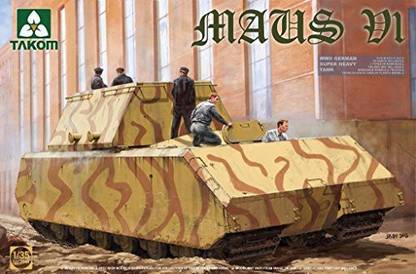 TAKom 1:35 Wwii German Super Heavy Tank Maus V1 - Plastic Model Kit #2049