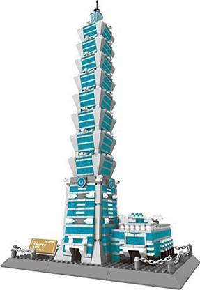 WANGE The Taipei 101 Of Taiwan Building Blocks 1511 Pcs Set In Huge Gift Box ! World'S Great Architecture Series