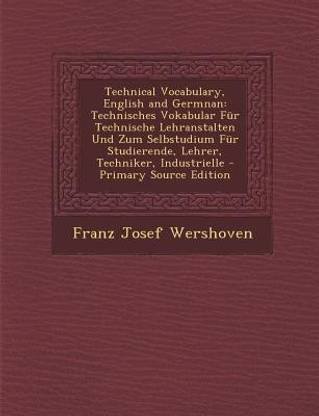 Technical Vocabulary, English and Germnan