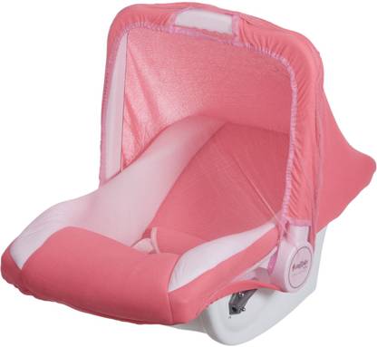 Fun Ride 11-in-1 Baby Carry Cot with Mosquito Net and Sun Shade - Pink Non-electric