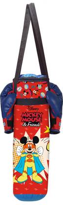 IndusBay Disney Mickey Mouse Theme Kids Boxing Set kit, Children Kids Boxing Kit with Punching Bag & Gloves Boxing Kit
