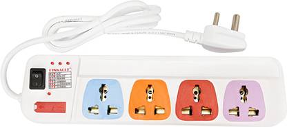 PINNACLE Spike Guard with Surge Protector – Spike Booster – Spike Board with 5 Metre Cord – Extension Boards with 4 Sockets - Spike Buster – Ideal for Home, Offices, Shops 4  Socket Extension Boards