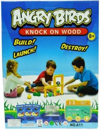 SHRIBOSSJI ANGRY BIRDS KNOCK ON WOOD BOARD GAME - BUILD, LAUNCH, DESTROY Board Game