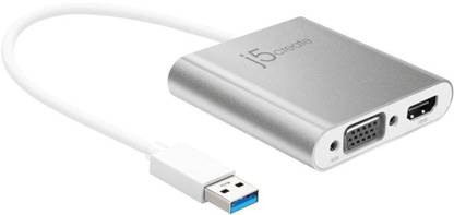 j5 CREATE j5 CREATE JUA360 USB 3.0 to Dual VGA HDMI Multi-Monitor Adapter USB Adapter