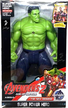 STYLO Avenger 2 Age Of Ultron Action Figure Series with LED Light on Chest with Weapons Twist and Move HULK