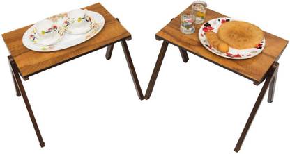 Kiwa Stackable solid wood Coffee Table with wooden Melamine Polish | Nesting Corner Table of Modern Style | For Piping Hot Breakfast Wood Table With Legs For Living Room Waiting Room Balcony and Office Engineered Wood Coffee Table