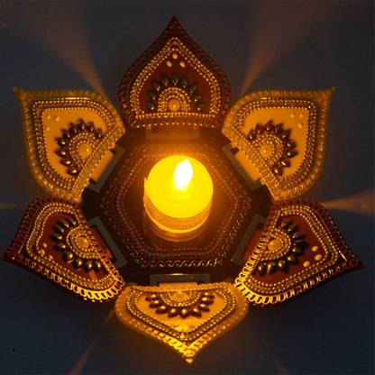 Muren led diya rangoli-3 Rangoli Stencil