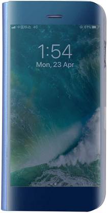 VRJTEC Flip Cover for Apple 7 Plus, iphone 7 Plus Transparent Clear View Stand Mirror Flip Cover