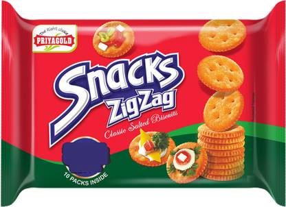 Priyagold Snacks Zigzag Classic Salted Biscuit