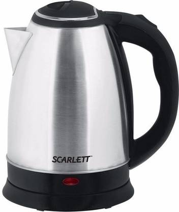 SCARLETT 2.0 Liter - Stainless Steel Body - Automatic - Cordless - Easy to Use - 1500W - European Model with European Type C Plug Electric Kettle