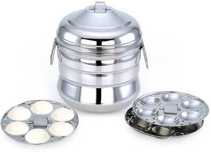 Mitali Stainless Steel Idly Panai/Cooker (9 Idles) Induction & Standard Idli Maker