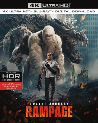 Rampage (4K UHD + Blu-ray + Digital Download) (2-Disc Set) (Slipcase Packaging + Region Free + Fully Packaged Import)