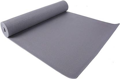 Quinergys ™ Non-Slip Surfaces Sweat-Proof Gym Workout Exercise Yoga Mat with Carrier Strap Grey 4 mm Yoga Mat