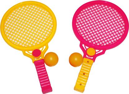 AKSHAT Children Play Game Plastic Tennis Racket Toy Set Tennis Racquet