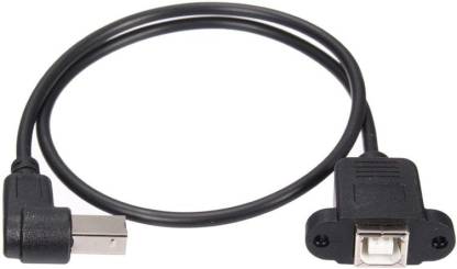 Cable Length: other Lysee Data Cables USB2.0 B Female To Male Panel Mount Printer 90 Degree Right Angle Printer Cable Lead Black Male To Female Extension Cable 30cm 