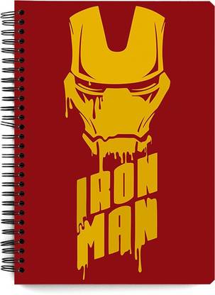 MOTIVATE BOX India Iron man design/tony stark design Wiro bounded Notebook With Plain Sketch Paper (A5 Size) Design with 72 pages -NB6207 A5 Notebook Unruled 72 Pages